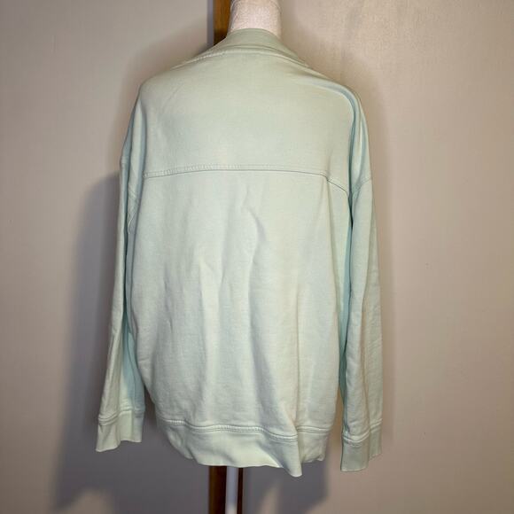 Vince. light seafoam blue long sleeve cotton cardigan size M - Picture 4 of 11